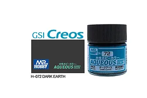 Mr Hobby Aqueous Semi Gloss Dark Earth Acrylic Paint 10ml image 85664