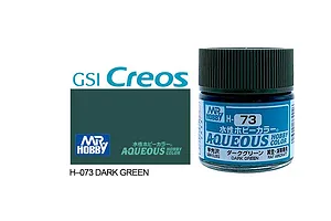 Mr Hobby Aqueous Semi Gloss Dark Green Acrylic Paint 10ml