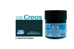 Mr Hobby Aqueous Flat Khaki Green Acrylic Paint 10ml image 85672