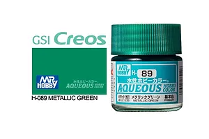 Mr Hobby Aqueous Metallic Gloss Green Acrylic Paint 10ml