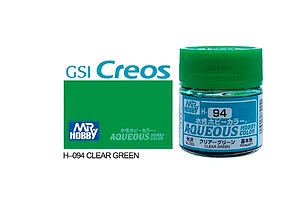 Mr Hobby Aqueous Gloss Clear Green Acrylic Paint 10ml