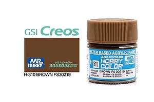 Mr Hobby Aqueous Semi Gloss Brown FS30219 Acrylic Paint 10ml