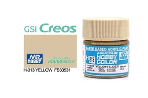 Mr Hobby Aqueous Semi Gloss Yellow FS33531 Acrylic Paint 10ml