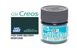 Mr Hobby Aqueous Semi Gloss Dark Sea Grey Acrylic Paint 10ml