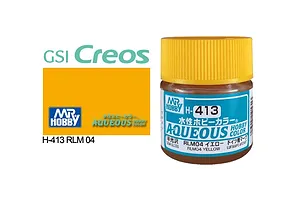 Mr Hobby Aqueous Semi Gloss RLM04 Yellow Acrylic Paint 10ml