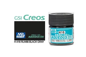 Mr Hobby Aqueous Semi Gloss RLM66 Black Grey Acrylic Paint 10ml