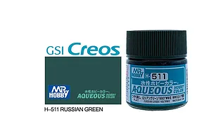 Mr Hobby Aqueous Flat Russian Green 4BO Acrylic Paint 10ml