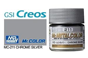 Mr Hobby Metal Chrome Silver Metallic Acrylic Paint 10ml