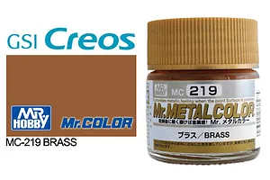Mr Hobby Metal Brass Metallic Acrylic Paint 10ml image 85757