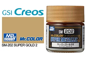 Mr Hobby Super Metal Gold 2 Metallic Paint 10ml