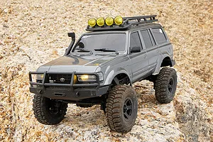 FMS FCX18 Toyota Land Cruiser 80 RC Rock Crawler Electric 4WD 1/18 Scale RTR - Grey image 85836