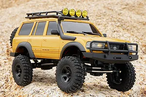 FMS FCX18 Toyota Land Cruiser 80 RC Rock Crawler Electric 4WD 1/18 Scale RTR - Yellow image 85845