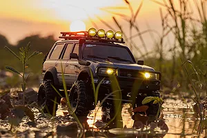 FMS FCX18 Toyota Land Cruiser 80 RC Rock Crawler Electric 4WD 1/18 Scale RTR - Yellow image 85856