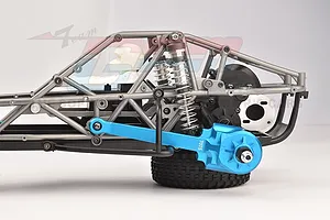 GPM Aluminium Rear Suspension Arms 2Pcs w/ Larger Inner Bearings - Sky Blue image 86167