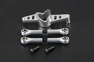 Rovan Silver Aluminium Dual Steering Mounts Set