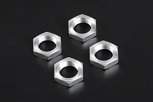 Rovan Silver Aluminium 18mm (24mm Hex) Wheel Nuts 4Pcs image 86488