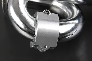 Rovan Chrome Silenced Exhaust w/ Silver Metal Mounted Clamp image 86560