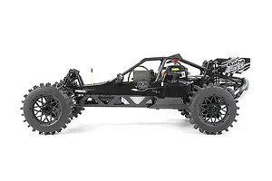 Rovan 4.7/5.5" Spike Front & Rear Tyres on Black Rims - Glued Wheels 4Pcs image 86603