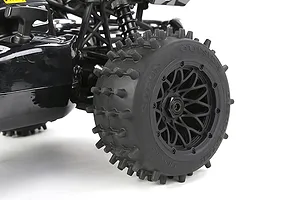 Rovan 4.7/5.5" Spike Front & Rear Tyres on Black Rims - Glued Wheels 4Pcs image 86607