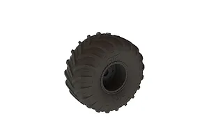 ARRMA 2.3/3.0" dBoots Chevron MT Tyres On Black Rims - Glued Wheels 2Pcs image 86740