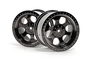 HPI 3.3" Savage 6-Spoke Black Chrome Rims 2Pcs image 8687