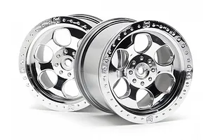 HPI 3.3" Savage 6-Spoke Chrome Rims 2Pcs image 8688