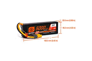 Spektrum G2 7.4V 5000mAh 50C 2S Hard Case LiPo Battery image 86992