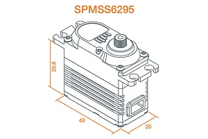 Spektrum Aluminium S6295 30kg 8.4V Waterproof Metal Geared Servo image 87020