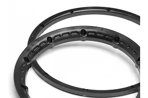 HPI Baja 5B/5SC/5T Heavy Duty Front/Rear Black Beadlocks w/ Screws 2Pcs image 8717