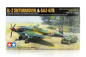 Tamiya 1/48 Ilyushin Il-2 Shturmovik & Gaz 67B Model Kit image 87198