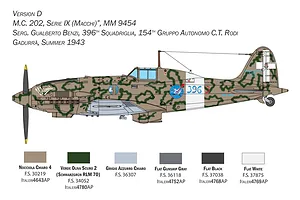 Italeri 1/32 Macchi M.C. 202 Folgore Fighter Model Kit image 87257