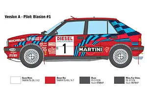 Italeri 1/12 Lancia DELTA 16V HF integrale Sanremo 1989 Model Kit image 87283