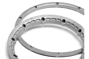 HPI Baja 5B/5SC/5T Heavy Duty Front/Rear Silver Beadlocks w/ Screws 2Pcs image 8730