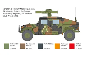 Italeri 1/35 Humvee HMMWV M966 TOW Carrier Model Kit image 87294
