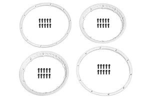 HPI Baja 5B/5SC/5T Heavy Duty Front/Rear White Beadlocks w/ Screws 2Pcs image 8734