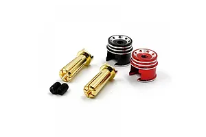 Yeah Racing Brass Aluminium Coloured 5mm Bullet Plug Grips Set image 87489