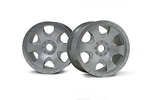 HPI 3.3" Savage Warlock Matte Chrome Rims 2Pcs image 8751