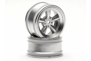 HPI 1.9" (0mm Off-Set) Vintage 5 Spoke Matte Chrome Rims 2Pcs image 8791
