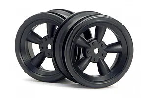 HPI 1.9" (0mm Off-Set) Vintage 5 Spoke Black Rims 2Pcs image 8793