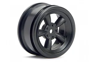HPI 1.9" (0mm Off-Set) Vintage 5 Spoke Black Rims 2Pcs image 8794