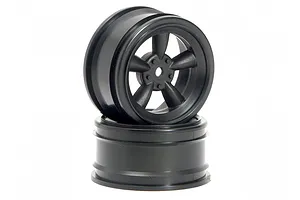 HPI 1.9" (0mm Off-Set) Vintage 5 Spoke Black Rims 2Pcs image 8795