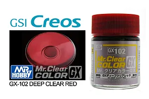 Mr Hobby GX Translucent Deep Red Acrylic Paint 10ml