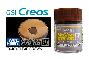 Mr Hobby GX Translucent Brown Acrylic Paint 10ml image 87959