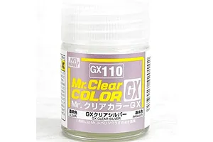 Mr Hobby GX Translucent Silver Acrylic Paint 10ml image 87962