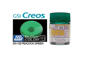 Mr Hobby GX Translucent Peacock Green Acrylic Paint 10ml image 87967