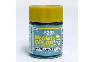 Mr Hobby GX Metallic Yellow Acrylic Paint 18ml image 87972