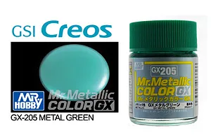 Mr Hobby GX Metallic Green Acrylic Paint 18ml image 87973