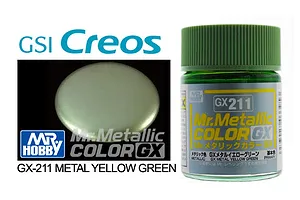 Mr Hobby GX Metallic Yellow Green Acrylic Paint 18ml image 87982