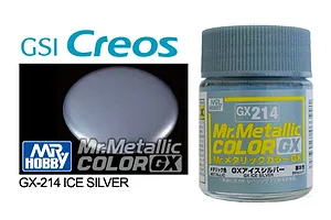 Mr Hobby GX Metallic Ice Silver Acrylic Paint 18ml image 87988