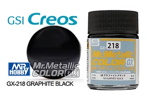 Mr Hobby GX Metallic Graphite Black Acrylic Paint 18ml image 87994